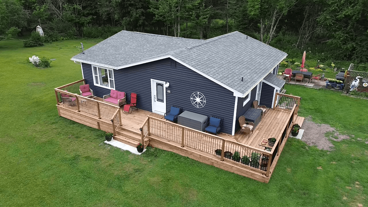 Beautiful home with custom deck construction